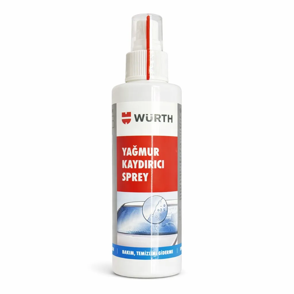 Würth Cam Yağmur Kaydırıcı Sprey 150 ml – Yağmurda Net Görüş Sağlayan Su İtici Kaplama